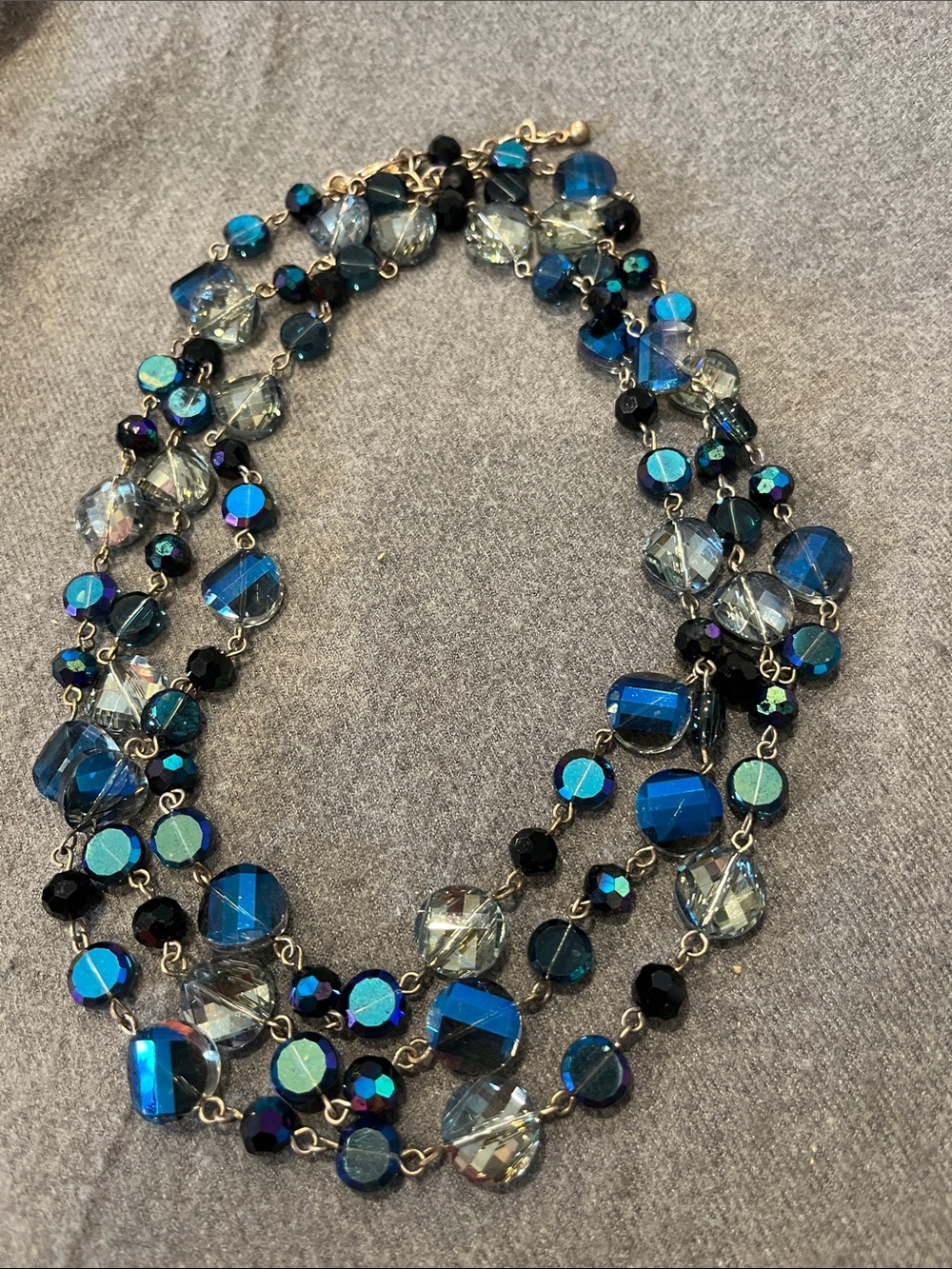 Joan Rivers Classis Collection AB Glass Necklace